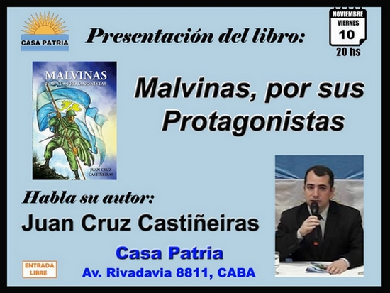 [10 Nov] Presentación del libro: "Malvinas, por sus Protagonistas"